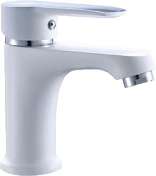 Смеситель для умывальника RAINSBERG R0201F одноруч, гайка, бел [1/10]