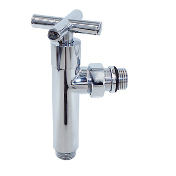 Кран угловой TIM FM1/2", хром, крест [1/20]