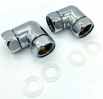 Соединение полотенцесушителя угловое TIM FF3/4", хром, пара [1/20]