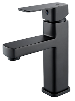 Смеситель для умывальника ALOUTE A1001H одноруч,излив 10,5см,гайка,черн мат[1/10]
