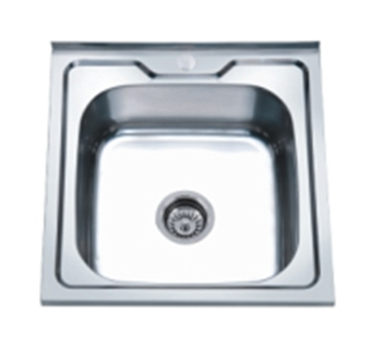 Мойка нержавеющая накладная AQUATTRO 500х500х180х0,8, квадрат, матовая[1/10]