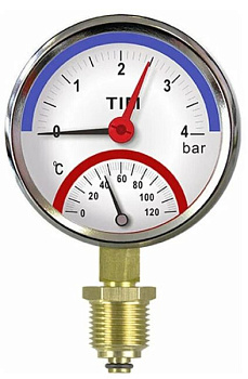 Термо-манометр, радиальный