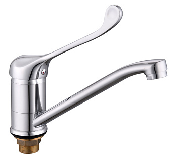 Смеситель для кухни AQUATTRO Q01-1152 одноруч, излив 24 см, локтевой, без подводки [1/10]