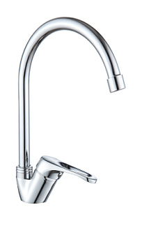 Смеситель для кухни AQUATTRO Q01-1250 одноруч,высок изл13см, шпил, ручк-пласт,б/подвод [1/10]