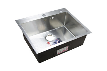 Мойка нержавеющая врезная OKATANA 600х500х200х0,8, квадрат сатин [1/4]