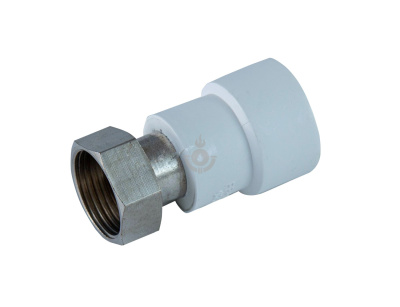 Муфта с накидной гайкой AQUATTRO, PPR-F(ВР), 25 х 1"[10/150]