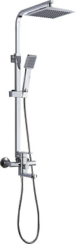 Душевой гарнитур AQUATTRO Q01-7007, тропич.душ, смесит одноруч. корот излив, хром [1/4]