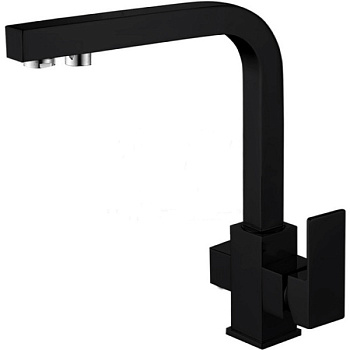Смеситель для кухни OKATANA OK01-0019 одноруч, фильтр, с высоким изливом 20 см, черн[1/10]