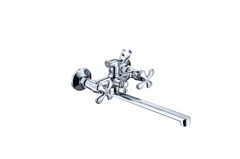 Смеситель для ванны AQUATTRO Q01-0701 двуруч, с плоск изливом 35 см, поворот перекл [1/10]