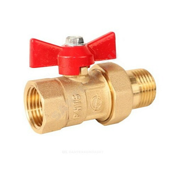 Кран шаровой ГАЛЛОП DN-25 ПРАКТИК 132 с удлинителем,баб (FM американка1") [1/20]