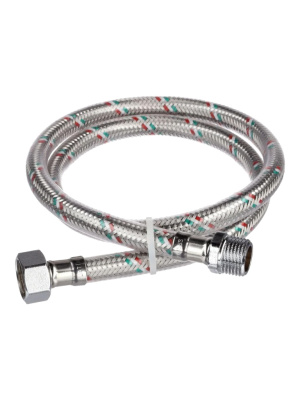 Подводка для воды в ПВХ оболочке AQUATTRO 1/2" г/ш (FM1/2"), сталь