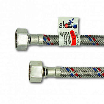Подводка для воды в ПВХ оболочке 1/2" г/г (FF1/2"), сталь