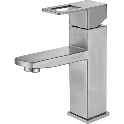 Смеситель для умывальника OUTE T40201 одноруч, гайка, нерж [1/10]