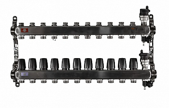 Коллекторная группа 1" квадрат, без расходомеров, без торцевых кранов, нерж