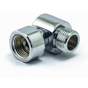 Соединение полотенцесушителя угловое TIM F1/2" x M1/2", хром, декоратив, пара [1/20]