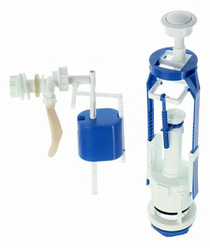 Арматура для бачка AQUATTRO кноп пласт, бок под унив клап, выс 300-400, комп [1/20]