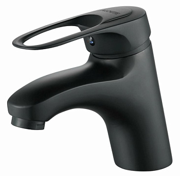 Смеситель для умывальника ALOUTE A3101Н одноруч,с корот излив 9см,шпил,черн мат[1/10]