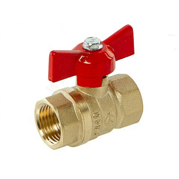 Кран шаровой ГАЛЛОП DN-15 PN40 СТАНДАРТ бабочка ВхВ, баб, никель