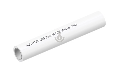 Труба AQUATTRO PN-25 армированная алюминием STANDART, 2 м