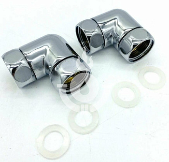 Соединение полотенцесушителя угловое TIM FF3/4", хром, пара [1/20]