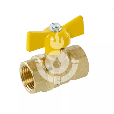 Кран шаровой газовый ГАЛЛОП DN-15 PN 40 СТАНДАРТ 230 бабочка ВхВ, баб (FF1/2") [1/60]