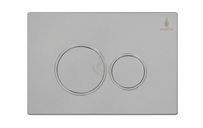 Кнопка для инсталляции AQUATTRO 245х165мм, двойная, механическая, круглая, хром [1/30]