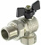 Кран шаровой TIM DN-20 PN40 ВхН(FM-американка 3/4"), усил, черн баб, никель[11/44]