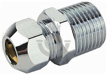 Концевик для жесткой трубки TIM прямой MC (НР-цан) 1/2" x диам10 мм [48/192]