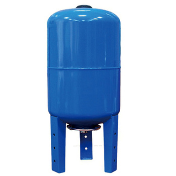 Бак расширительный ETERNA вертикальный на опорах 100л, 6атм, ХВС (синий), 1" [1]