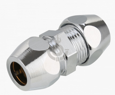 Концевик для жесткой трубки TIM прямой СC (цан-цан) 3/8" x 3/8" [10/200]
