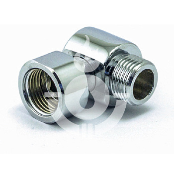 Соединение полотенцесушителя угловое TIM F1/2" x M1/2", хром, декоратив, пара [1/20]