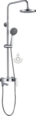 Гарнитур душевой AQUATTRO Q01-7006 тропический душ однорычажный излив короткий, лейка, хром [1/4]