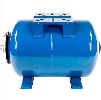 Бак расширительный TIM горизонтальный 100л, 8атм, ХВС (синий), 1" [1]